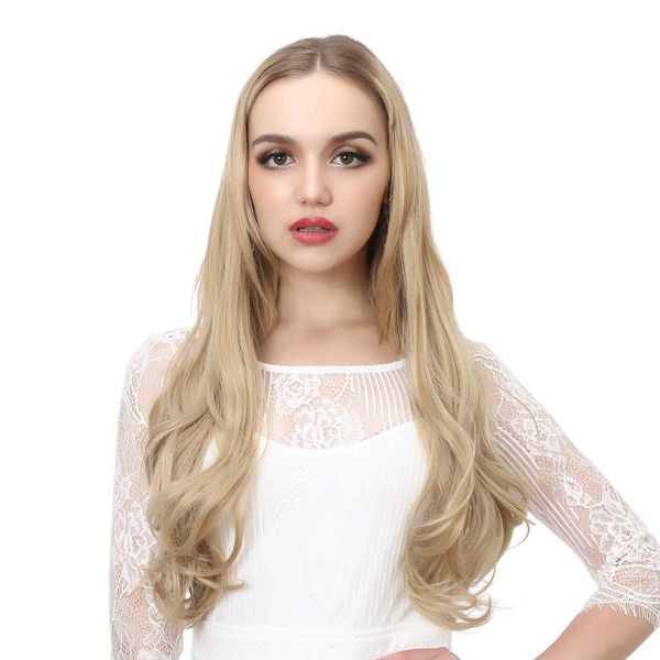 hair synthetic wig 's fishline curtain large wave curl receiving piece multi color gradient high temperature matte silk 1201, Black
hair synthetic wig 's fishline curtain large wave curl receiving piece multi color gradient high temperature matte silk 1201, Black