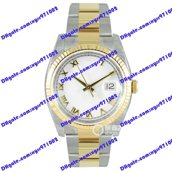 highquality men's watch 2813 automatic women's watch 116233 36mm white roman dial gold stainless steel strap sapphire glass wristw, Slivery;brown
highquality men's watch 2813 automatic women's watch 116233 36mm white roman dial gold stainless steel strap sapphire glass wristw, Slivery;brown