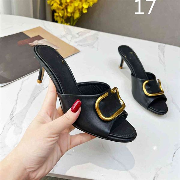 business casual popular women luxury brand valentinoly dress wedding party leather high heels summer flat sandals slippers 04-03, Black
business casual popular women luxury brand valentinoly dress wedding party leather high heels summer flat sandals slippers 04-03, Black