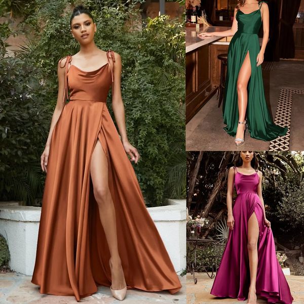 2023 halter neck bridesmaid dresses with pleated high slit a line bridesmaid gowns party prom robe customize, White;pink
2023 halter neck bridesmaid dresses with pleated high slit a line bridesmaid gowns party prom robe customize, White;pink