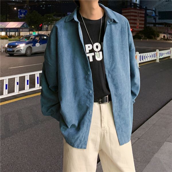 men's casual shirts spring corduroy shirt men's long sleeved trendy allmatch loose korean couple casual jacket clothing 230107, White;black
men's casual shirts spring corduroy shirt men's long sleeved trendy allmatch loose korean couple casual jacket clothing 230107, White;black