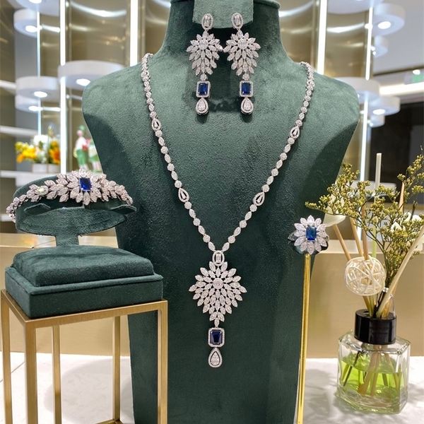 earrings necklace janekelly 4pcs bridal zirconia full jewelry sets for women party luxury dubai nigeria cz crystal weddingz z230107, Silver
earrings necklace janekelly 4pcs bridal zirconia full jewelry sets for women party luxury dubai nigeria cz crystal weddingz z230107, Silver