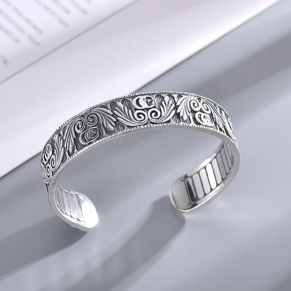 vintage new style 925 silver bangle mens bracelets g brand feather of fortune designer bracelet jewelry widen open bangles party valentine&#, Black
vintage new style 925 silver bangle mens bracelets g brand feather of fortune designer bracelet jewelry widen open bangles party valentine&#, Black