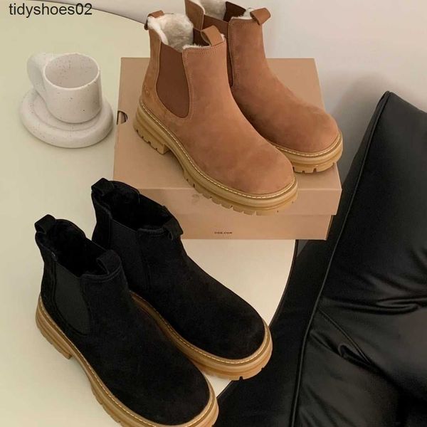 wool thick soled fur integrated snow boots for women 2022's new suede short tube cold resistant chelsea boots, Black
wool thick soled fur integrated snow boots for women 2022's new suede short tube cold resistant chelsea boots, Black