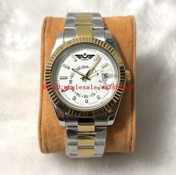 11 style classic men's watch sky 326933 42mm white dial automatic mechanical watches luminous wristwatches folding buckle two tone gold, Slivery;brown
11 style classic men's watch sky 326933 42mm white dial automatic mechanical watches luminous wristwatches folding buckle two tone gold, Slivery;brown