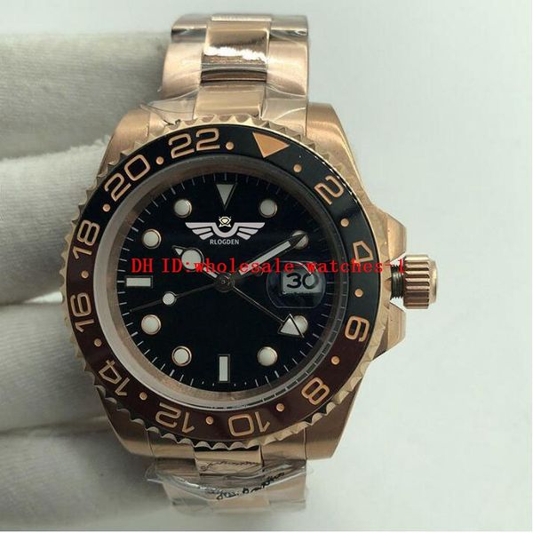 14 style classic men's watch gmt ii 126715 40mm black dial ceramic bezel automatic mechanical movement montre de luxe rose gold, Slivery;brown
14 style classic men's watch gmt ii 126715 40mm black dial ceramic bezel automatic mechanical movement montre de luxe rose gold, Slivery;brown