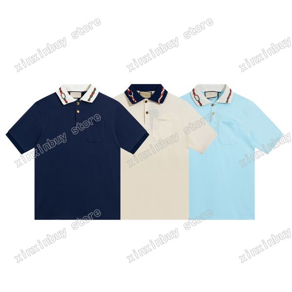 xinxinbuy men designer tee t shirt 23ss paris collar embroidery letters short sleeve cotton women black blue apricot xs-xl, Black;brown
xinxinbuy men designer tee t shirt 23ss paris collar embroidery letters short sleeve cotton women black blue apricot xs-xl, Black;brown