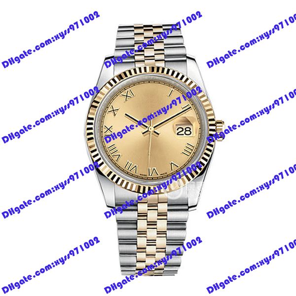 highquality factory men's watch 2813 automatic mechanical watch 116233 36mm gold rome dial stainless steel strap sapphire glass wristwa, Slivery;brown
highquality factory men's watch 2813 automatic mechanical watch 116233 36mm gold rome dial stainless steel strap sapphire glass wristwa, Slivery;brown