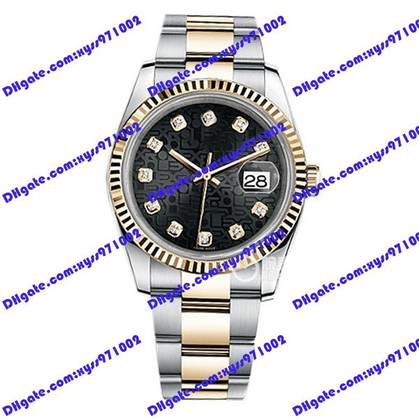highquality men's watch 2813 automatic mechanical women's watch 116233 36mm black printing dial gold stainless steel strap sapphir, Slivery;brown
highquality men's watch 2813 automatic mechanical women's watch 116233 36mm black printing dial gold stainless steel strap sapphir, Slivery;brown