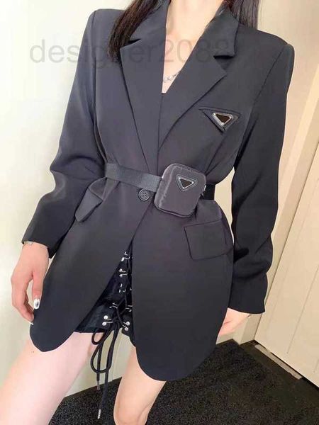 women's suits & blazers designer triangle label fashion with waist bag belt suit 5u73, White;black
women's suits & blazers designer triangle label fashion with waist bag belt suit 5u73, White;black