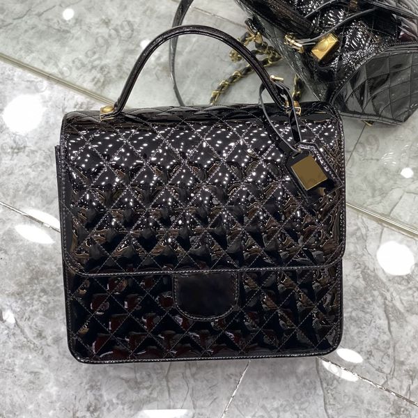 flap bag shiny patent leather backpack 22k metal nameplate black classic quilted hardware college crossbodys designer capacity handbags satc
flap bag shiny patent leather backpack 22k metal nameplate black classic quilted hardware college crossbodys designer capacity handbags satc