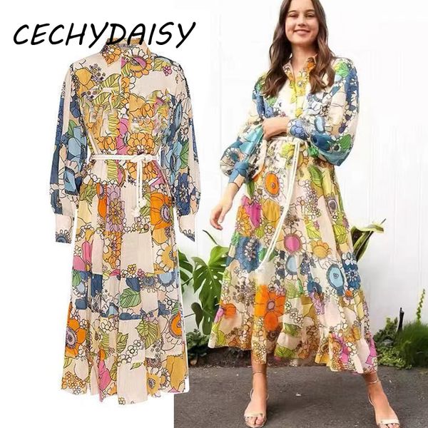 party dresses summer dres turn down collar single breasted lantern sleeve flower printed midi blouse robe 230109, White;black
party dresses summer dres turn down collar single breasted lantern sleeve flower printed midi blouse robe 230109, White;black