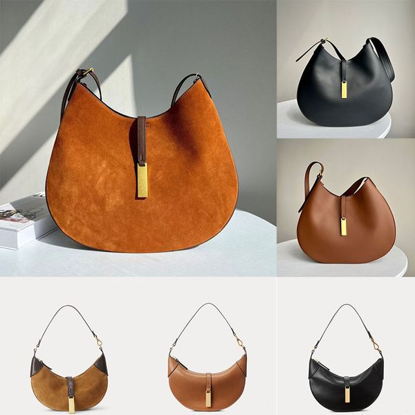 Image of Half Moon POLO ID Shoulder Bags Pony Suede Leather Large Mini Designer womens Tote Handbags Clutch Handbags 2023