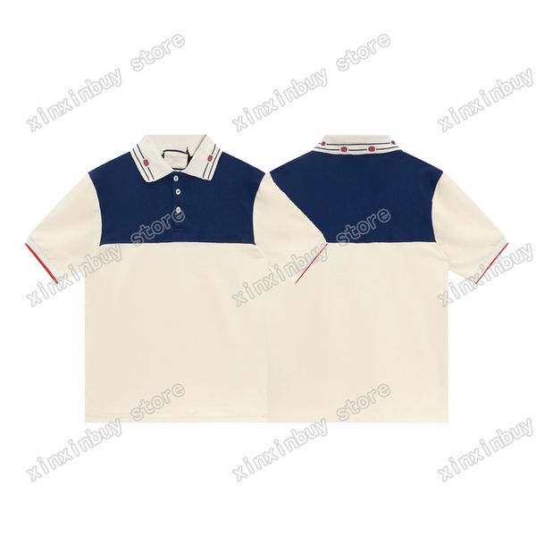 xinxinbuy men designer tee t shirt 23ss collar paris letters embroidery short sleeve cotton women navy dark apricot xs-l, Black;brown
xinxinbuy men designer tee t shirt 23ss collar paris letters embroidery short sleeve cotton women navy dark apricot xs-l, Black;brown