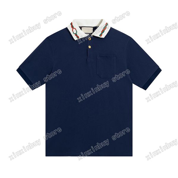xinxinbuy men designer tee t shirt 23ss paris collar embroidery letters short sleeve cotton women black sky blue apricot xs-xl, Black;brown
xinxinbuy men designer tee t shirt 23ss paris collar embroidery letters short sleeve cotton women black sky blue apricot xs-xl, Black;brown