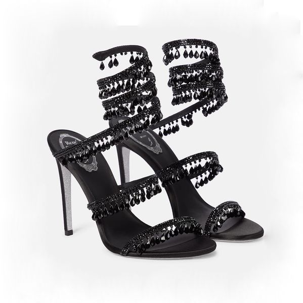 sandals crystal lamp stiletto heel sandals for womens shoe rene caovilla cleo rhinestone studded snake strass shoes luxury designers 9.5cm h, Black
sandals crystal lamp stiletto heel sandals for womens shoe rene caovilla cleo rhinestone studded snake strass shoes luxury designers 9.5cm h, Black