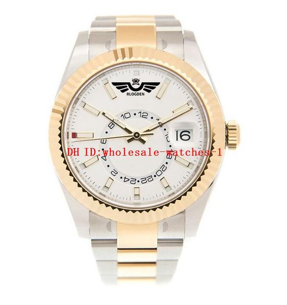 11 style classic men's watch sky 326933 42mm white dial automatic mechanical watches two tone gold luminous wristwatches, Slivery;brown
11 style classic men's watch sky 326933 42mm white dial automatic mechanical watches two tone gold luminous wristwatches, Slivery;brown