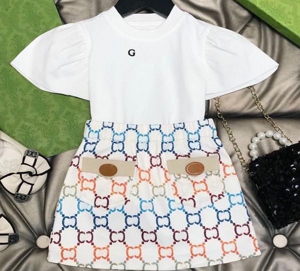 fashion girls skirt shirt set rainbow cotton tshirt two piece suit gcci brand logo children puff sleeve dress shirts boys short8113360, White
fashion girls skirt shirt set rainbow cotton tshirt two piece suit gcci brand logo children puff sleeve dress shirts boys short8113360, White