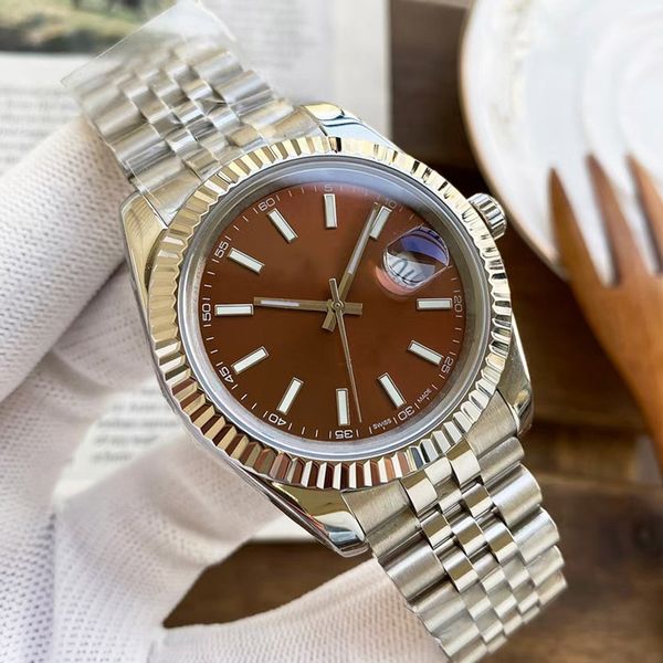 mens watch 41mm 36mm mechanical movement automatic watches stainless steel strap bracelet gift montres de luxe, Slivery;brown
mens watch 41mm 36mm mechanical movement automatic watches stainless steel strap bracelet gift montres de luxe, Slivery;brown