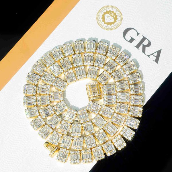 designer jewelry factory oem 10mm vvs moissanite baguette diamond cluster tennis chain necklace bracelet 925 iced out clustered women men je, Silver
designer jewelry factory oem 10mm vvs moissanite baguette diamond cluster tennis chain necklace bracelet 925 iced out clustered women men je, Silver