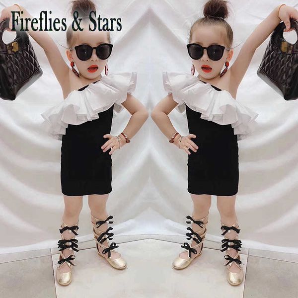 girl's dresses summer girls vest dress baby hip dress kids vestidos children streetwear clothes ruffles one shoulder 2-11y t230106, Red;yellow
girl's dresses summer girls vest dress baby hip dress kids vestidos children streetwear clothes ruffles one shoulder 2-11y t230106, Red;yellow