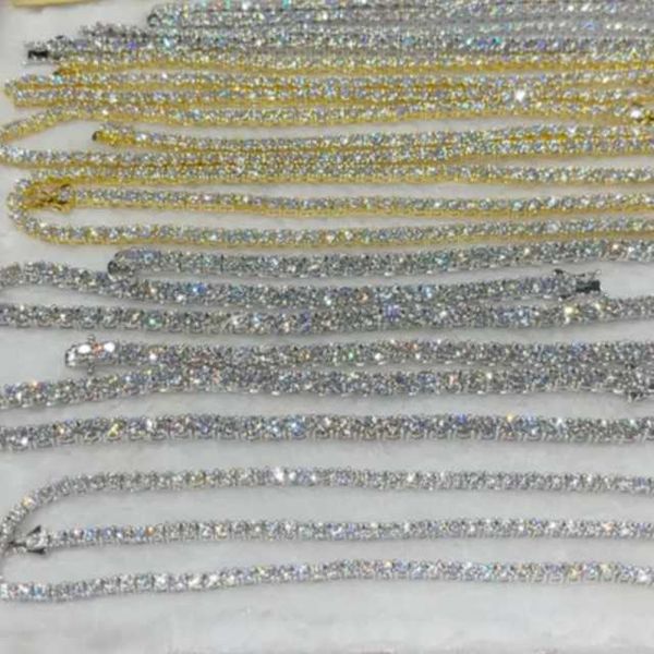 factory wholesale iced out 925 vvs moissanite diamond tennis chain bracelet necklace 3mm 4mm 5mm 6mm 8mm custom 10k 14k gold, Silver
factory wholesale iced out 925 vvs moissanite diamond tennis chain bracelet necklace 3mm 4mm 5mm 6mm 8mm custom 10k 14k gold, Silver