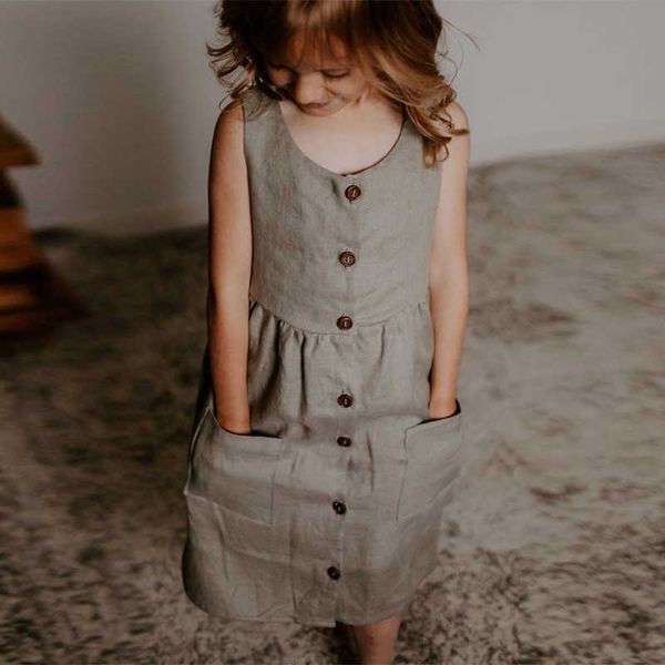 girl's dresses girls sleeveless cotton and linen dress children's summer new style pocket button solid color pleated dresses tz36, Red;yellow
girl's dresses girls sleeveless cotton and linen dress children's summer new style pocket button solid color pleated dresses tz36, Red;yellow