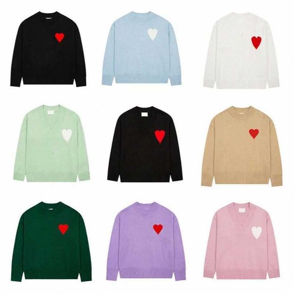 amis paris fashion mens designer amies knitted sweater embroidered red heart solid color big love round neck short sleeve a t-shirt for men, White;black
amis paris fashion mens designer amies knitted sweater embroidered red heart solid color big love round neck short sleeve a t-shirt for men, White;black