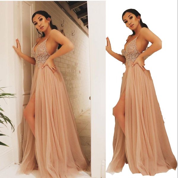 2023 prom dresses champagne spaghetti straps sleeveless illusion empire crystal beading high side split floor length tulle open back party d, Black
2023 prom dresses champagne spaghetti straps sleeveless illusion empire crystal beading high side split floor length tulle open back party d, Black