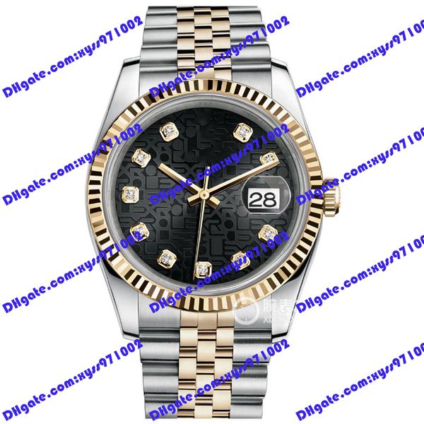 highquality men's watch 2813 automatic machinery women's watch 116233 36mm black print dial gold stainless steel strap wristwatch, Slivery;brown
highquality men's watch 2813 automatic machinery women's watch 116233 36mm black print dial gold stainless steel strap wristwatch, Slivery;brown