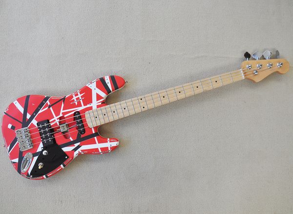 4 strings relic red electric bass guitar with stripe maple fingerboard can be customized as request
4 strings relic red electric bass guitar with stripe maple fingerboard can be customized as request