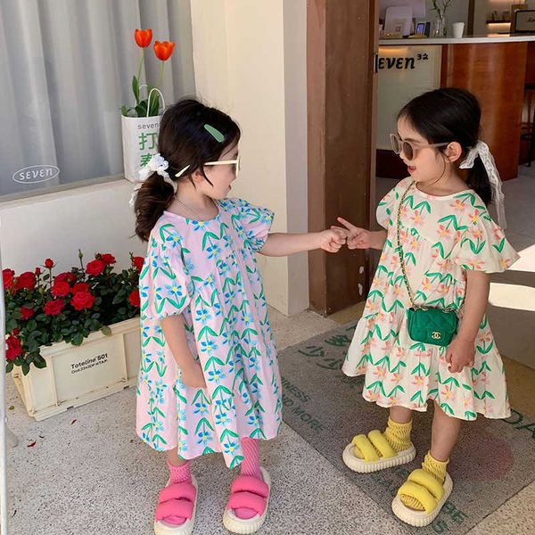 girl's dresses milancel 2022 new girls dress round neck puff sleeve floral long dress children clothes kids t230106, Red;yellow
girl's dresses milancel 2022 new girls dress round neck puff sleeve floral long dress children clothes kids t230106, Red;yellow