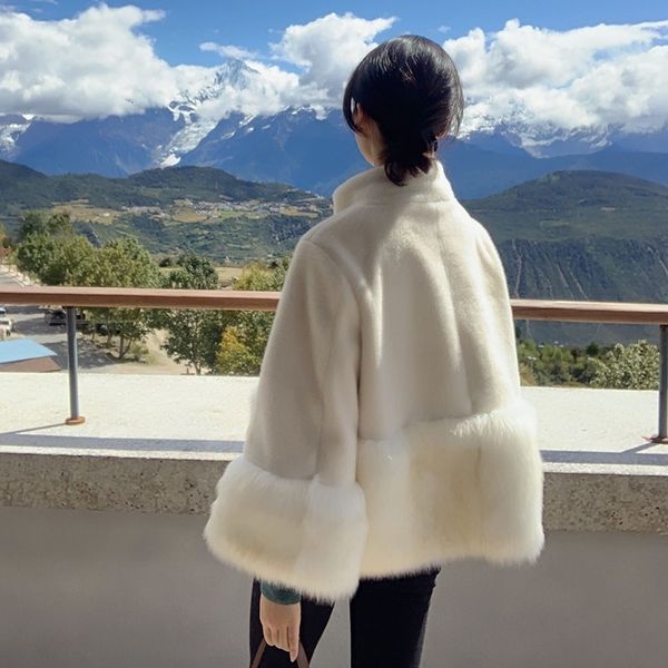 women s fur faux winter imitation mink jacket women loose collar thick warm overcoat female plush mid length woolen coat abrigos 230107, Black
women s fur faux winter imitation mink jacket women loose collar thick warm overcoat female plush mid length woolen coat abrigos 230107, Black
