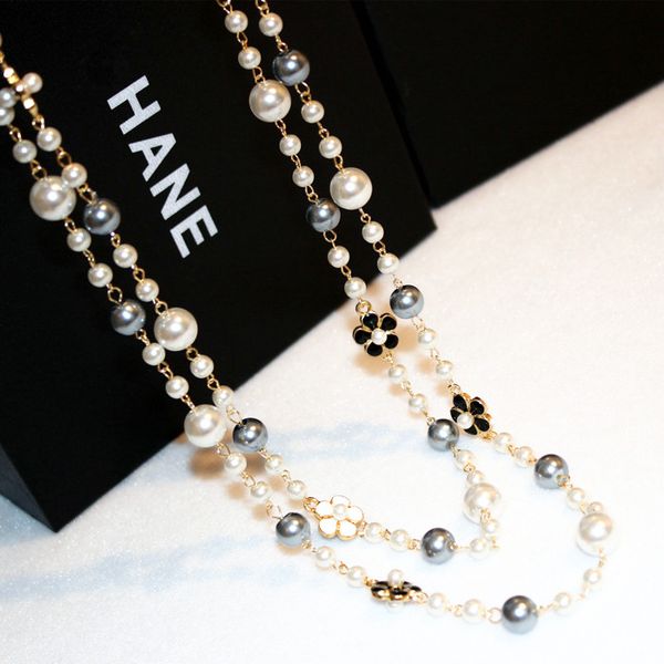 designer women necklace double layerd sweater long chain pearl necklace pendant jewelry for women party wedding gift, Silver
designer women necklace double layerd sweater long chain pearl necklace pendant jewelry for women party wedding gift, Silver