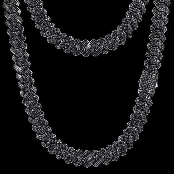 custom fine 19mm 925 sterling silver black vvs moissanite diamond iced out cuban link chain necklace for men
custom fine 19mm 925 sterling silver black vvs moissanite diamond iced out cuban link chain necklace for men