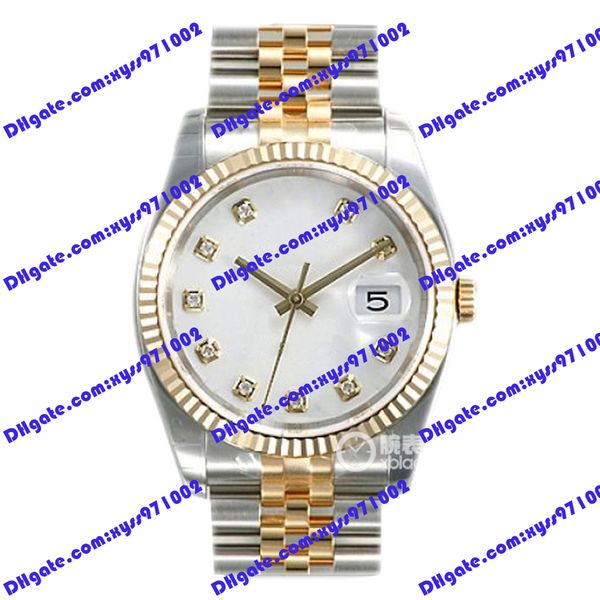 highquality men's watch 2813 automatic machinery women's watch 116233 36mm white fritillaria dial gold stainless steel strap wrist, Slivery;brown
highquality men's watch 2813 automatic machinery women's watch 116233 36mm white fritillaria dial gold stainless steel strap wrist, Slivery;brown