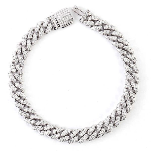 hip hop cuban chains 6mm men jewelry gold plated iced out moissanite necklace link chain, Silver
hip hop cuban chains 6mm men jewelry gold plated iced out moissanite necklace link chain, Silver