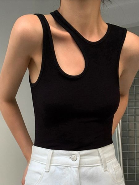women s t shirt casual y2k white cut out shirt sleeveless slim shirts female clothing summer fashion crop women camisetas 230107
women s t shirt casual y2k white cut out shirt sleeveless slim shirts female clothing summer fashion crop women camisetas 230107