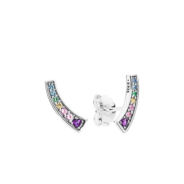 colorful crystal rainbow stud earring for pandora authentic sterling silver women girls wedding jewelry cz diamond girlfriend gift earrings, Golden;silver
colorful crystal rainbow stud earring for pandora authentic sterling silver women girls wedding jewelry cz diamond girlfriend gift earrings, Golden;silver