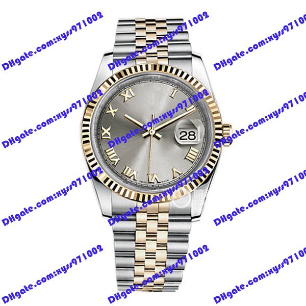 highquality factory men's watch 2813 automatic mechanical watch 116233 36mm gray rome dial stainless steel strap sapphire glass wristwa, Slivery;brown
highquality factory men's watch 2813 automatic mechanical watch 116233 36mm gray rome dial stainless steel strap sapphire glass wristwa, Slivery;brown