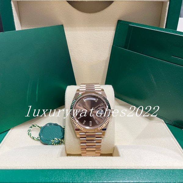ew factory mens watch 41mm rose gold chocolate dial watches automatic mechanical cal.3255 movement auto day date 228235 men eta ewf wristwat, Slivery;brown
ew factory mens watch 41mm rose gold chocolate dial watches automatic mechanical cal.3255 movement auto day date 228235 men eta ewf wristwat, Slivery;brown