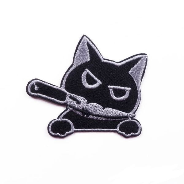 notions iron on patches black cat bite knife embroidered patch cute animals appliques stickers for clothes backpacks diy accessory
notions iron on patches black cat bite knife embroidered patch cute animals appliques stickers for clothes backpacks diy accessory