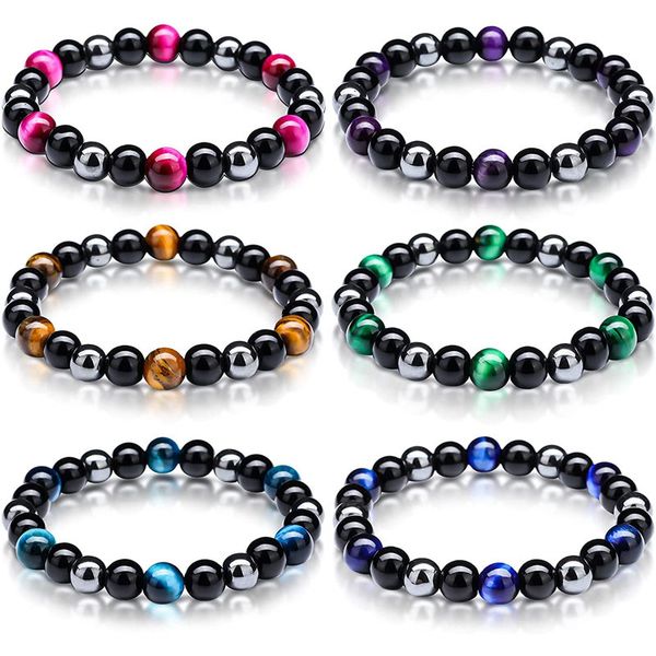 fashion 8mm black stone beaded strand bracelet colorful natural stone tiger's eye elasticity bracelet for women men jewelry
fashion 8mm black stone beaded strand bracelet colorful natural stone tiger's eye elasticity bracelet for women men jewelry