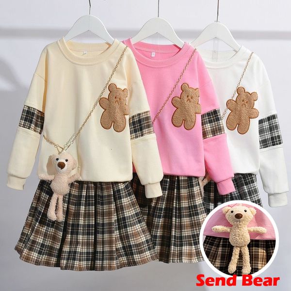 clothing sets 3 14 years teenager girls outfits cute bear sweatshirt plaid skirt 2pcs suit for birthday present children 230107, White
clothing sets 3 14 years teenager girls outfits cute bear sweatshirt plaid skirt 2pcs suit for birthday present children 230107, White