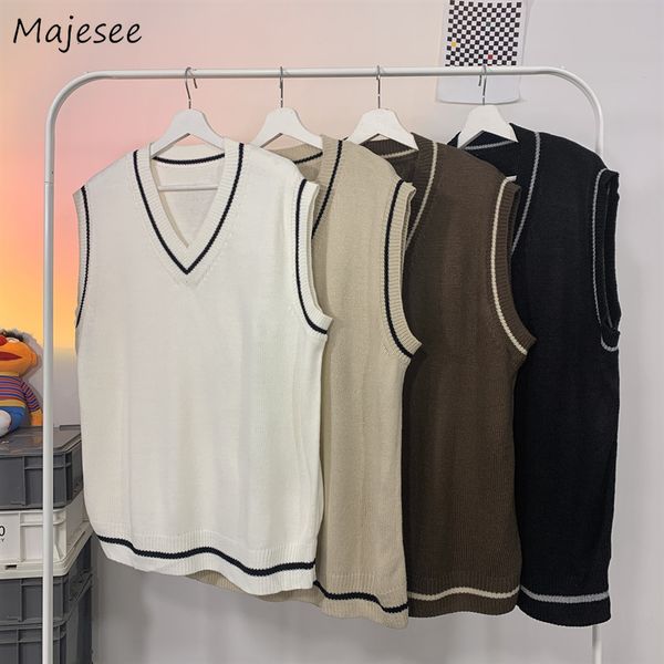men s vests preppy harajuku sweater vest men v neck handsome all match ulzzang streetwear fashion knitting baggy students vitality 230107, Black;white
men s vests preppy harajuku sweater vest men v neck handsome all match ulzzang streetwear fashion knitting baggy students vitality 230107, Black;white
