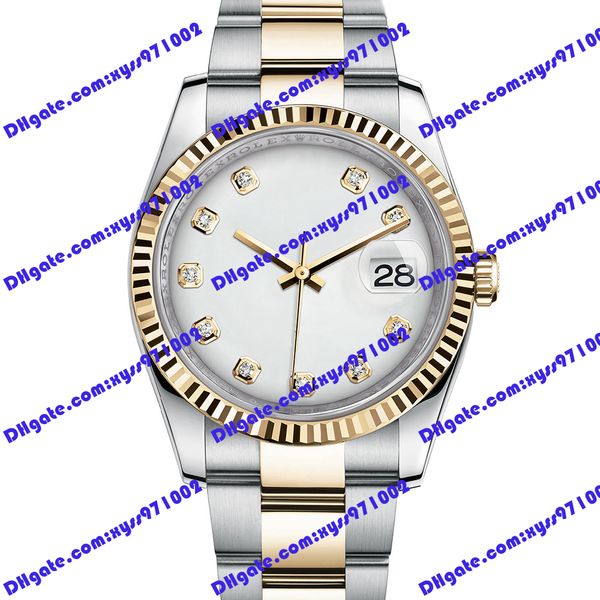 highquality men's watch 2813 automatic women's watch 116233 36mm white dial gold stainless steel strap sapphire glass wristwatch 1, Slivery;brown
highquality men's watch 2813 automatic women's watch 116233 36mm white dial gold stainless steel strap sapphire glass wristwatch 1, Slivery;brown