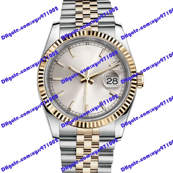 highquality factory men's watch 2813 automatic mechanical watch 116233 36mm silver dial stainless steel strap sapphire glass wristwatch, Slivery;brown
highquality factory men's watch 2813 automatic mechanical watch 116233 36mm silver dial stainless steel strap sapphire glass wristwatch, Slivery;brown