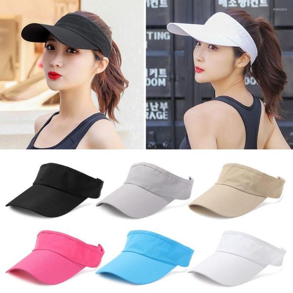Image of Cycling Caps Breathable Air Sun Hat Men Women Adjustable Sports Visor Baseball Cap UV Protection Summer Casual Beach Golf Running