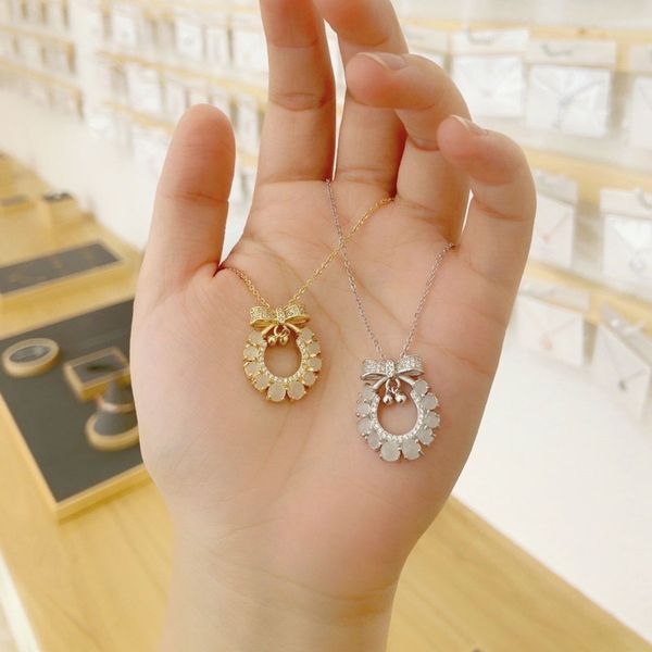 s925 925 sterling silver bowknot pendant women's simple love necklace sparkling diamond bell flower ring collar chain
s925 925 sterling silver bowknot pendant women's simple love necklace sparkling diamond bell flower ring collar chain