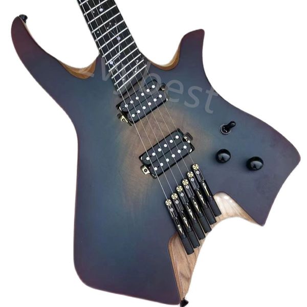 lvyelectric guitar 2021 new fan-shaped silk 6 string headless blue pop color baked maple neck ergonomic asymmetric neck
lvyelectric guitar 2021 new fan-shaped silk 6 string headless blue pop color baked maple neck ergonomic asymmetric neck